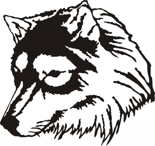 Hardcover Aufkleber Husky Kopf HC103