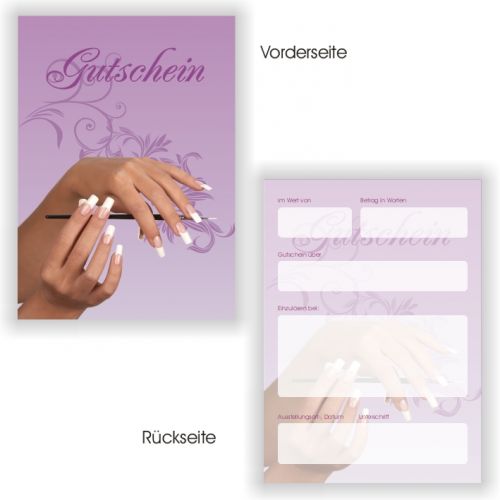Gutscheinkarte Geschenkgutschein für Nagelstudios, GP102