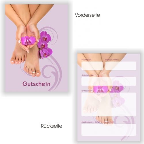 Gutscheinkarte Geschenkgutschein für Nagelstudio und Fußpflege, GP107