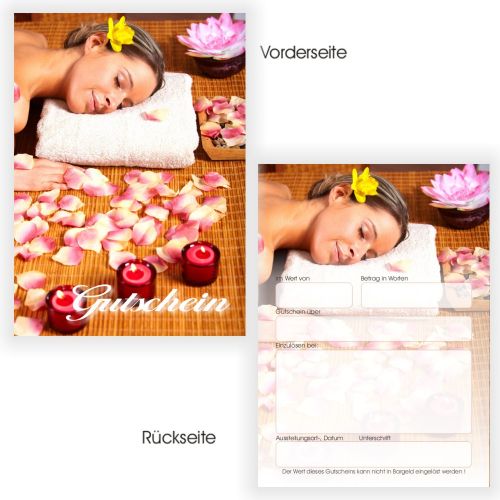 Gutscheinkarten Wellness und Beauty Center GP111