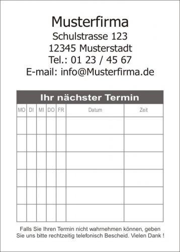 Terminblöcke Eindruck tb171